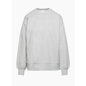 Aritzia Cozy Fleece Boyfriend Crew Sweatshirt in heather chrome, size XS